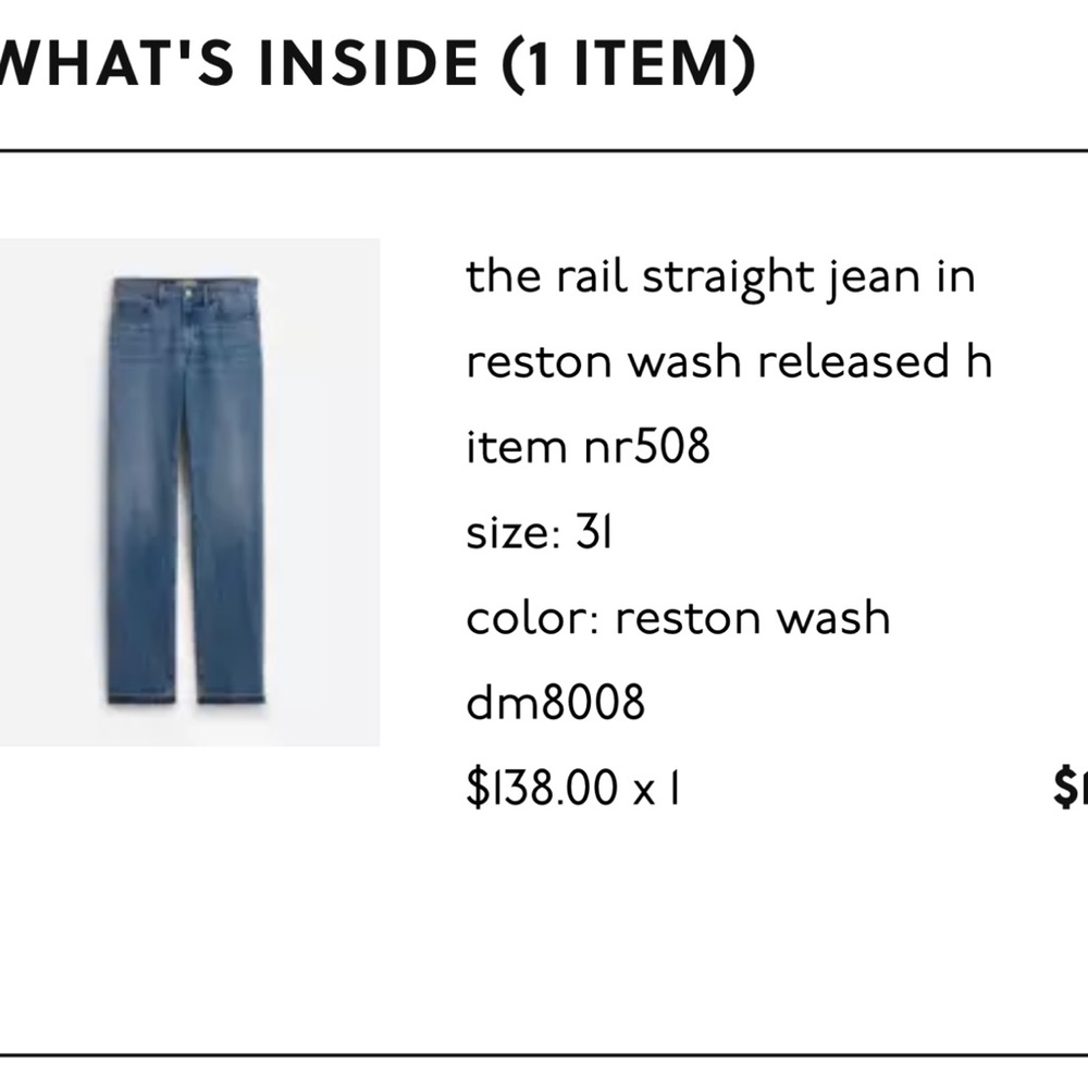 Madewell Women’s Jeans, NEW